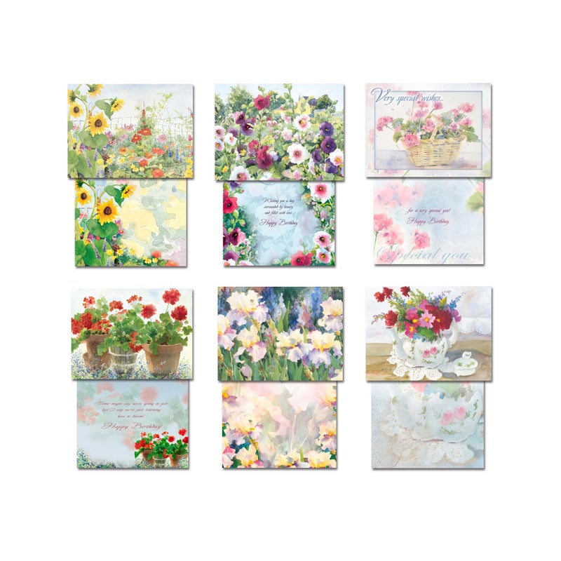 Leanin' Tree The Art of Judy Buswell - Made in USA - 20 All Occasion Cards Assortment Box with Envelopes, Greeting Cards Assortment Box, Includes Birthday, Blank Notecards, Thank You, Friendship - Image 3